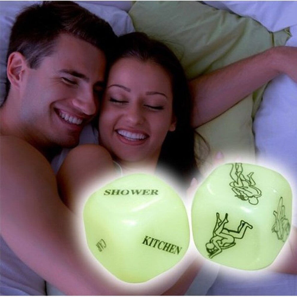 Glow In The Dark Erotic Sex Dice Set