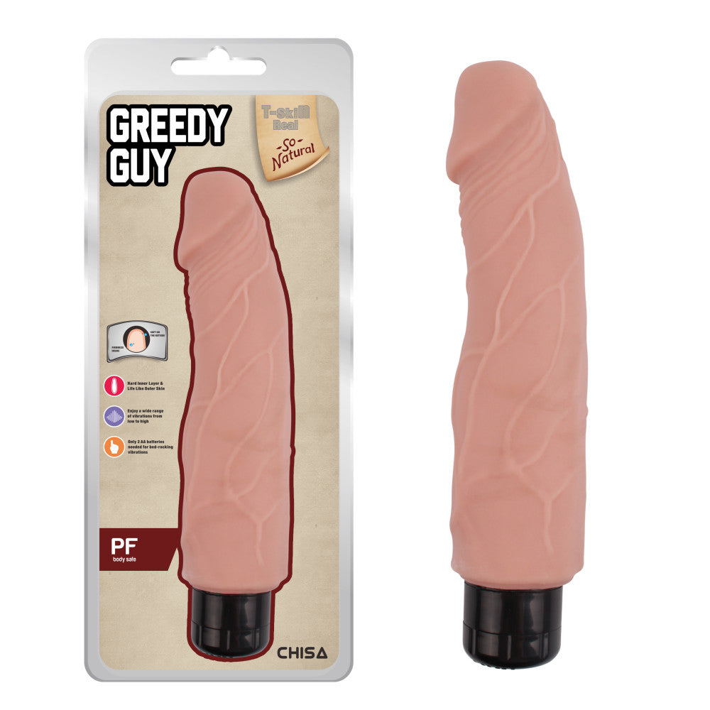 Greedy Guy Realistic Dual Layer Vibrator 9"
