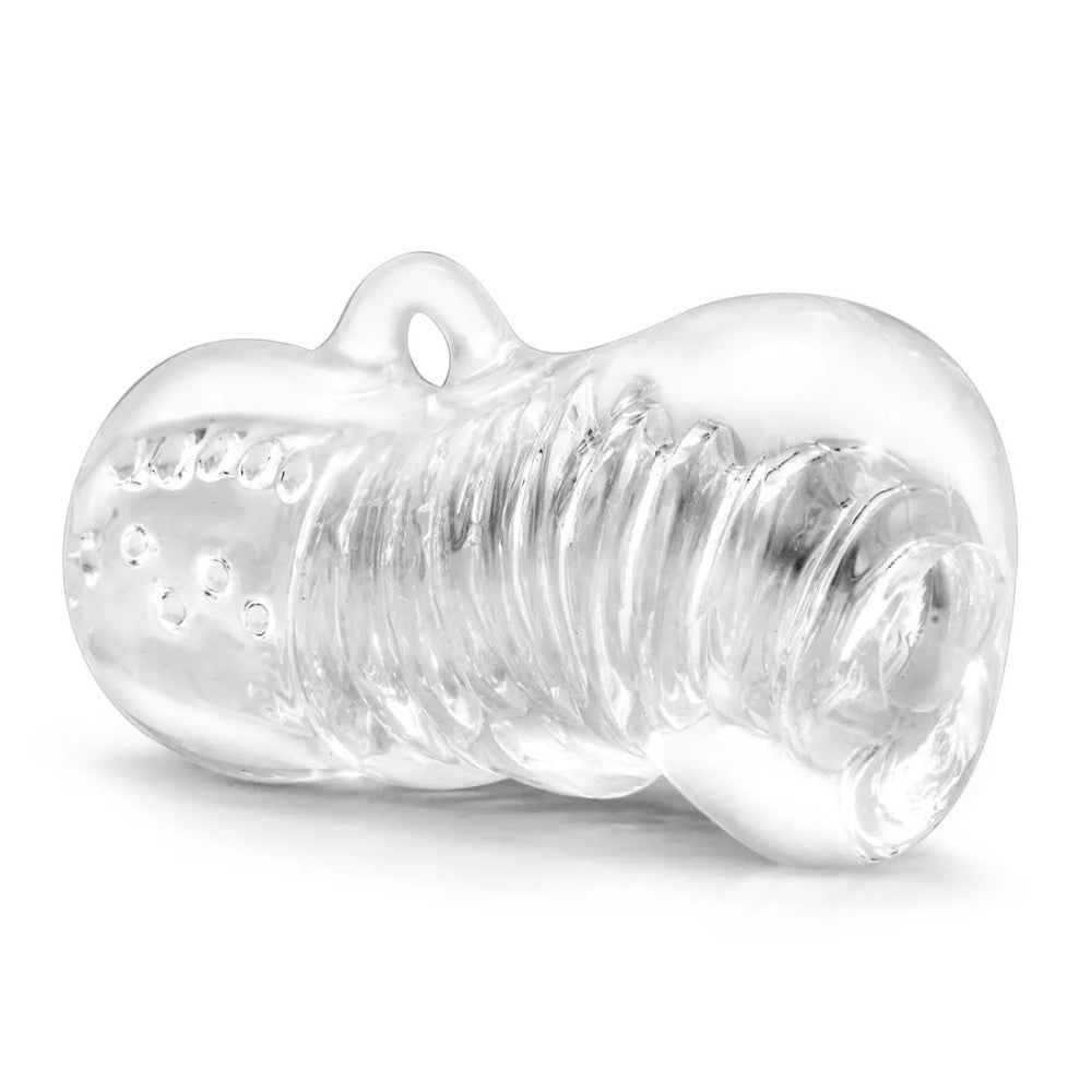 Hand Tool Stretchy Male Masturbator Transparent