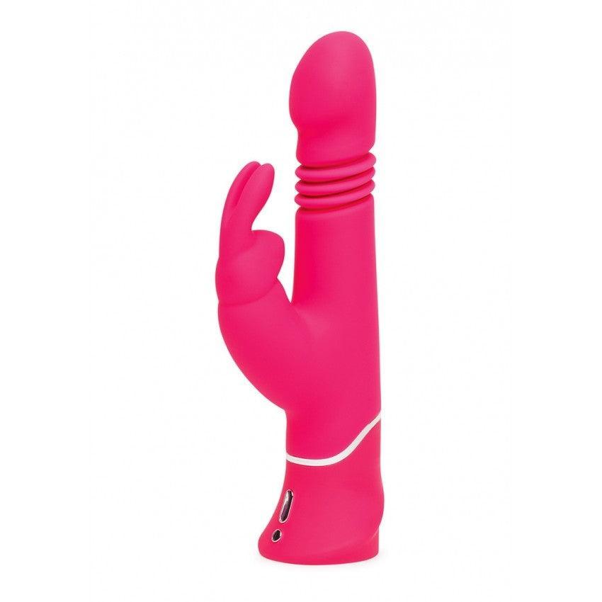 Happy Rabbit Rechargeable Silicone Thrusting Rabbit Vibrator Pink