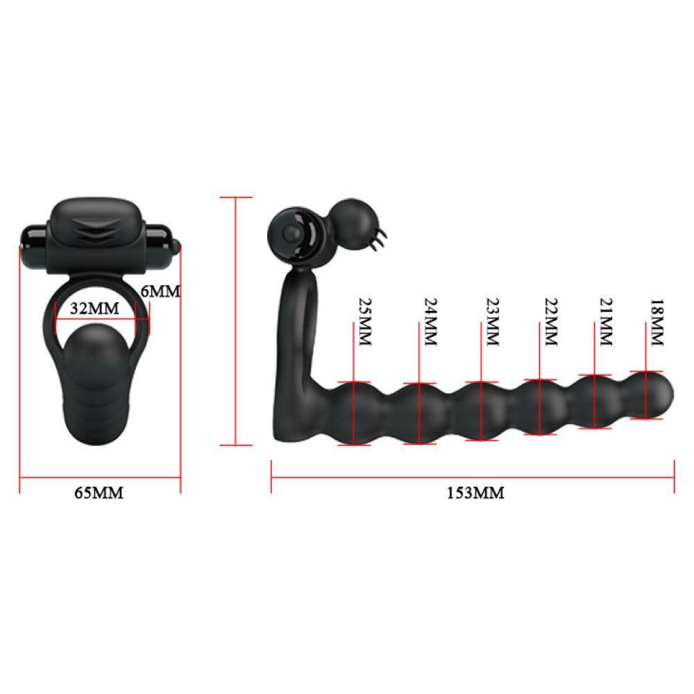 Hercules Vibrating Anal Dildo & Cock Ring