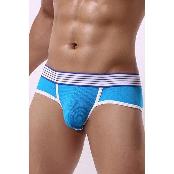 Hollywood Jock Sexy Men's Open Butt Boxers Blue