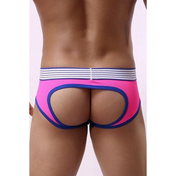 Hollywood Jock Sexy Men's Open Butt Boxers Pink