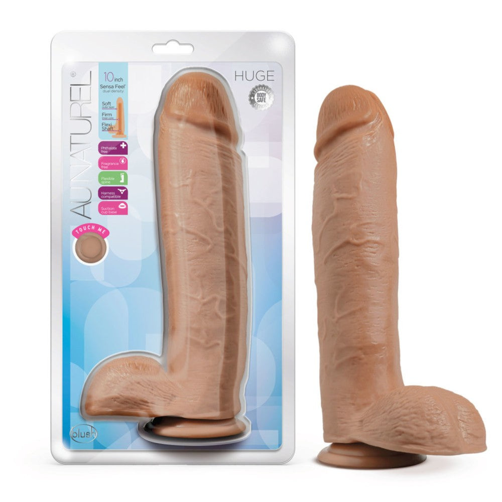 Huge Cyber Skin Double Layer Realistic Dildo Mocha