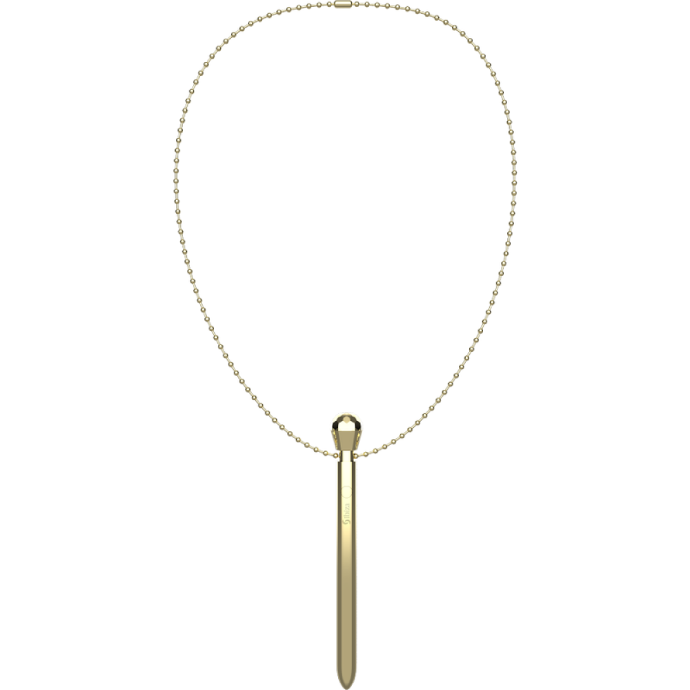 Ibiza Rechargeable Metal Clit Pocket Stimulator Jewellery with Gold Chain
