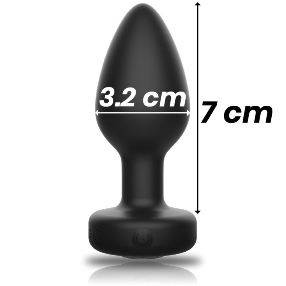 Ibiza Vibrating Jewel Butt Plug with Remote Size M