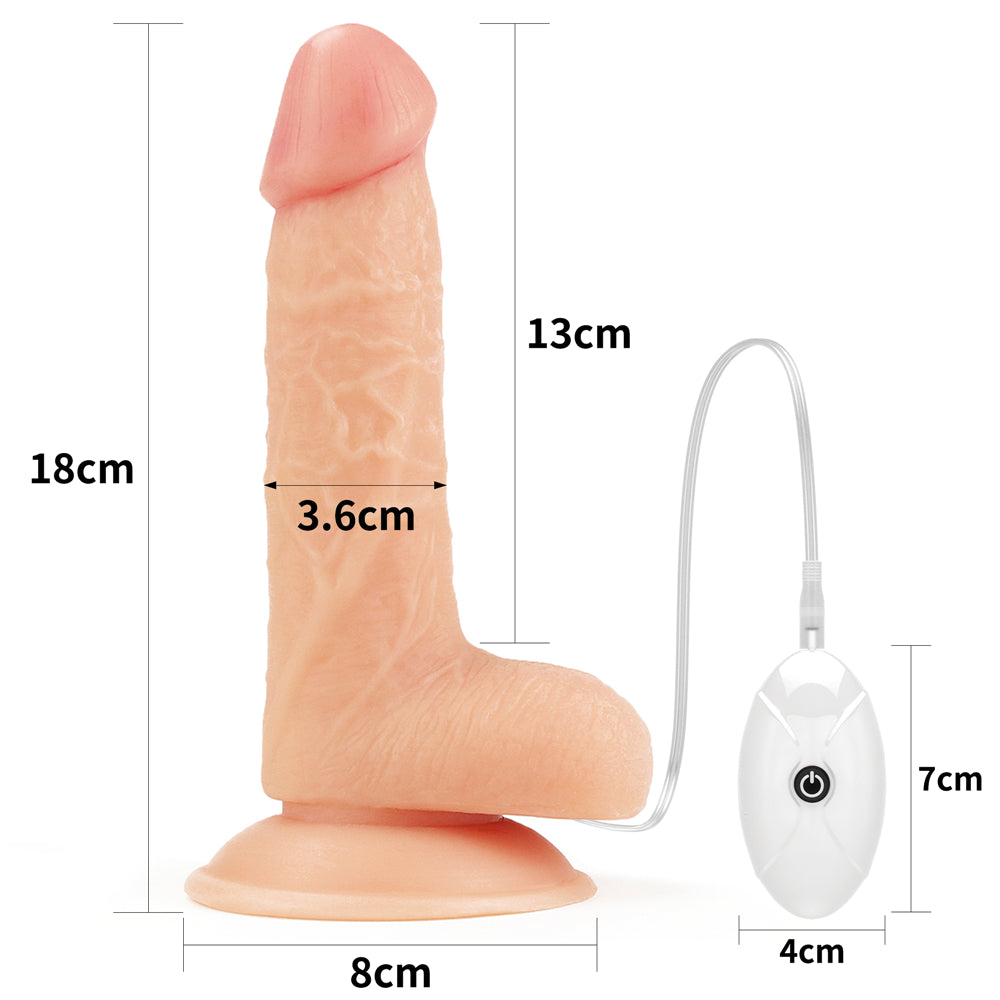 Ingen 7" Adjustable Strap-On Vibrating Realistic Dildo