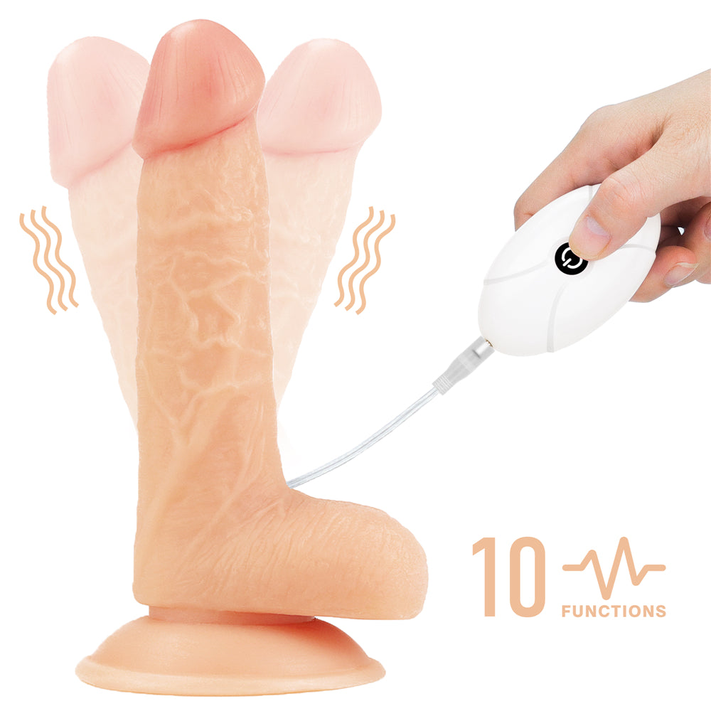 Ingen 7" Adjustable Strap-On Vibrating Realistic Dildo