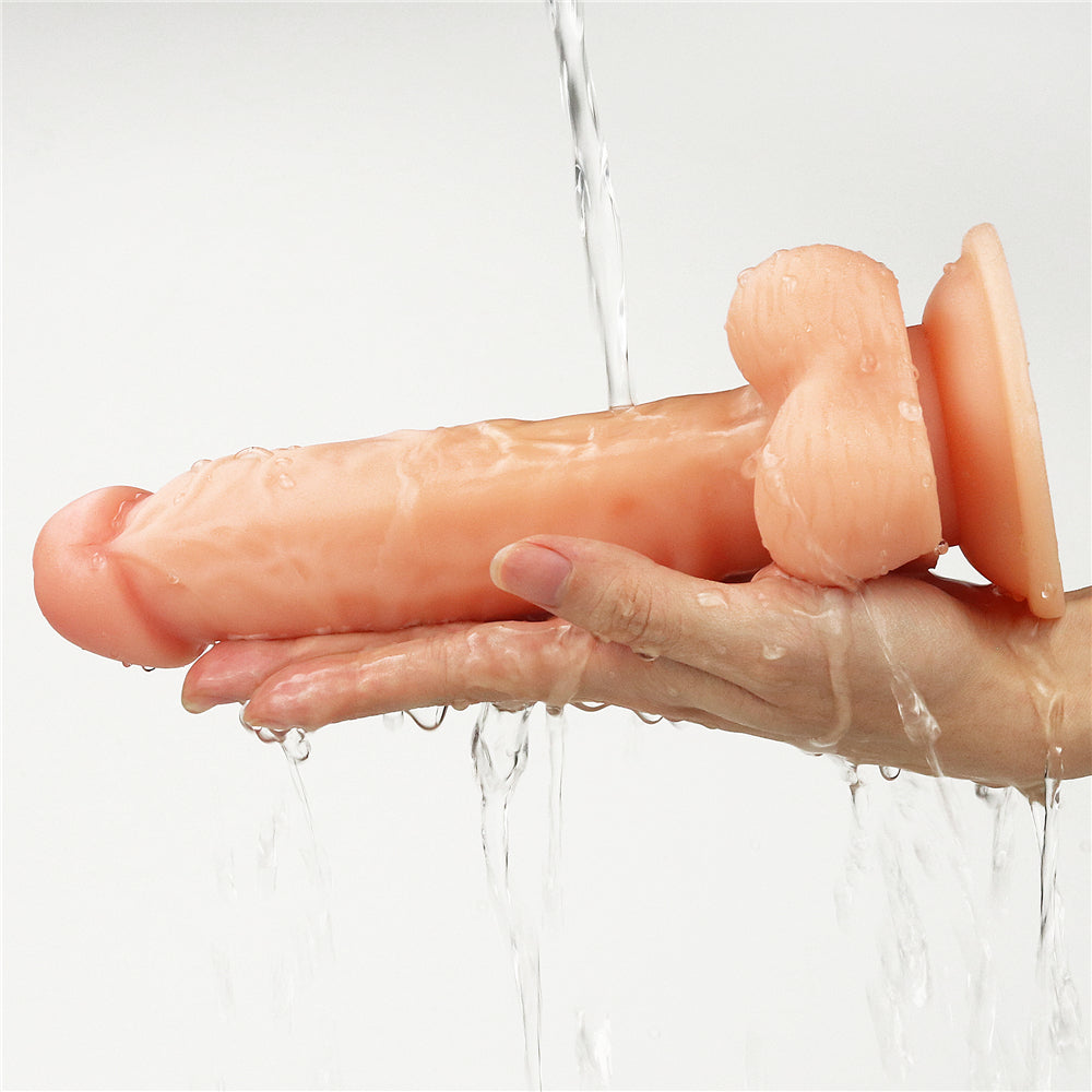 Ingen 7.5" Adjustable Strap-On Vibrating Realistic Testicle Dildo