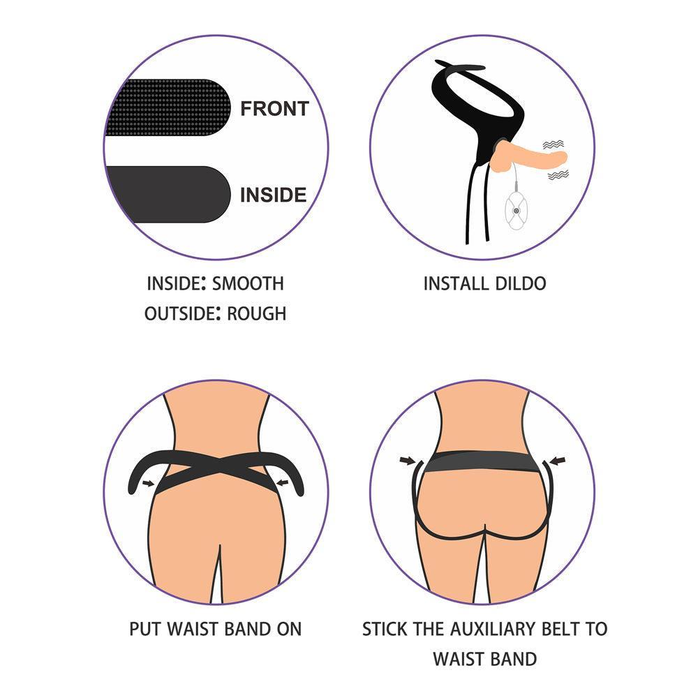 Ingen Strapon Belt Set with Realistic Vibrating Dildo 7.5"