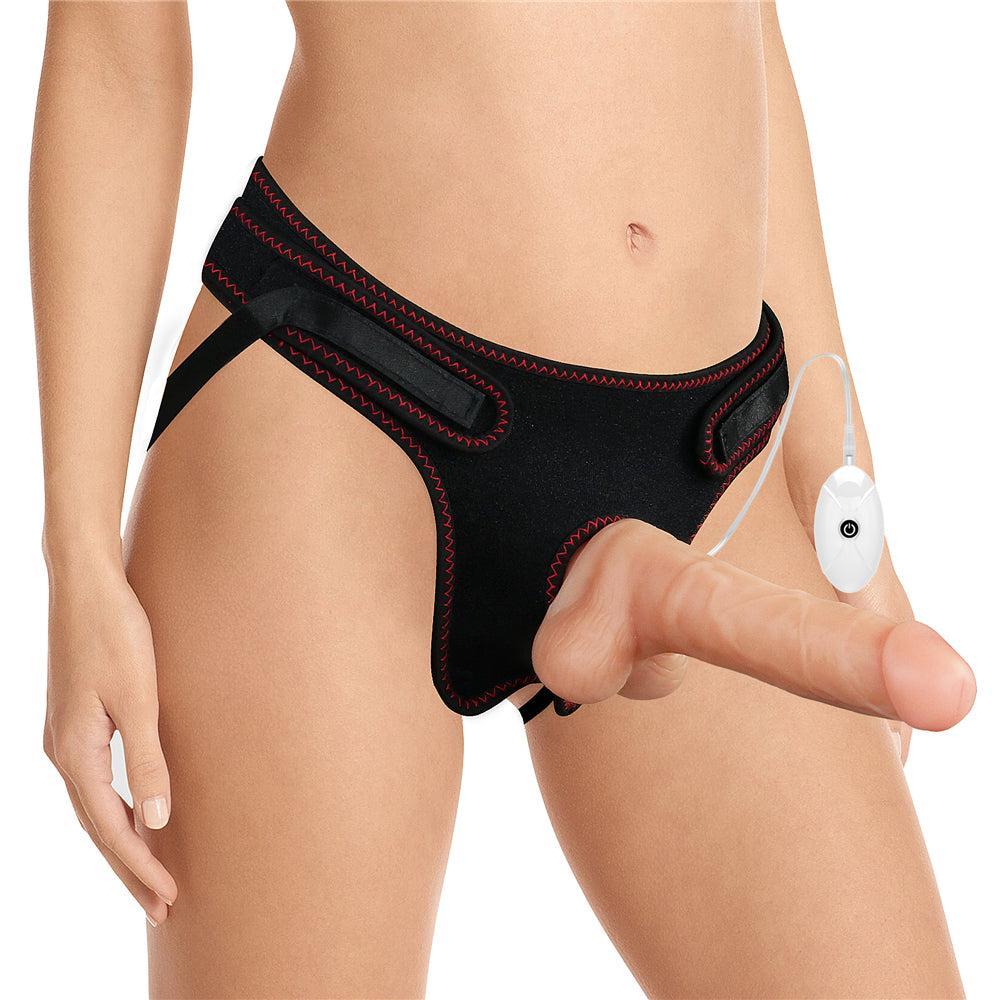 Ingen Strapon Belt Set with Realistic Vibrating Dildo 7.5"