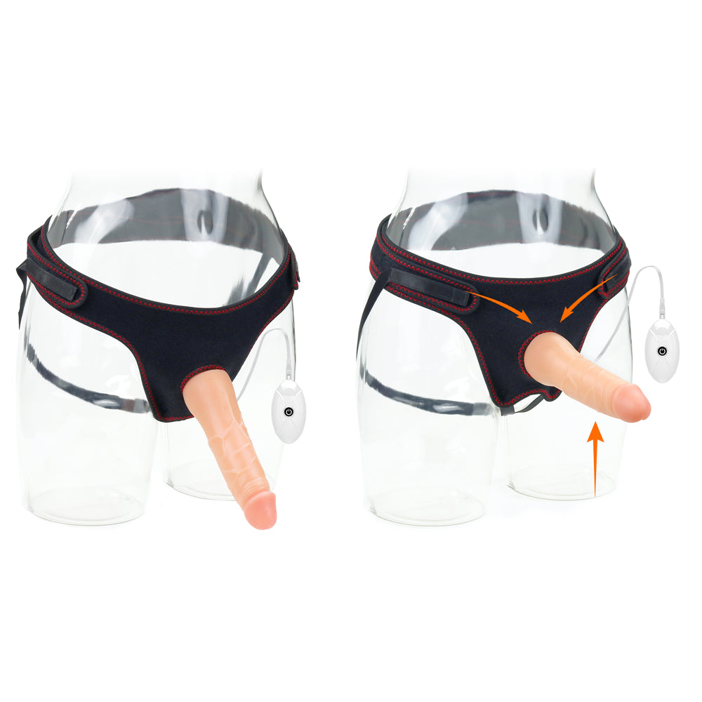 Ingen Adjustable Strap-On Vibrating Realistic Dildo 7.5"