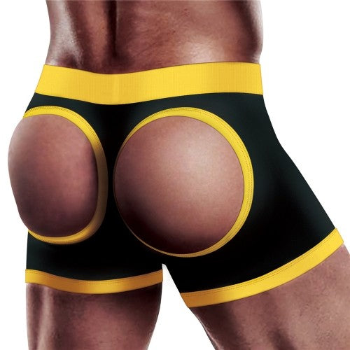 Ingen Black Buttock Cut Out Unisex Strap-On Boxer Briefs XS/S