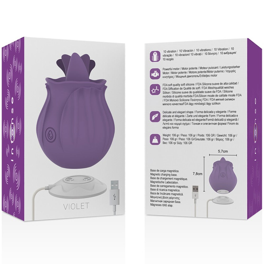 Intense Violet Rechargeable Silicone Clitoris Stimulator