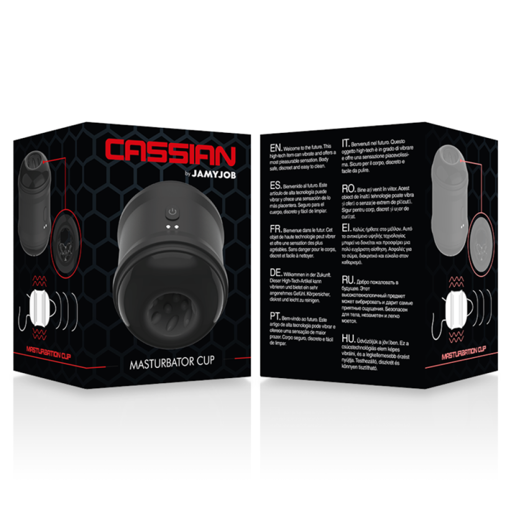 Jamyjob Cassian Rechargeable Compact Masturbator Black