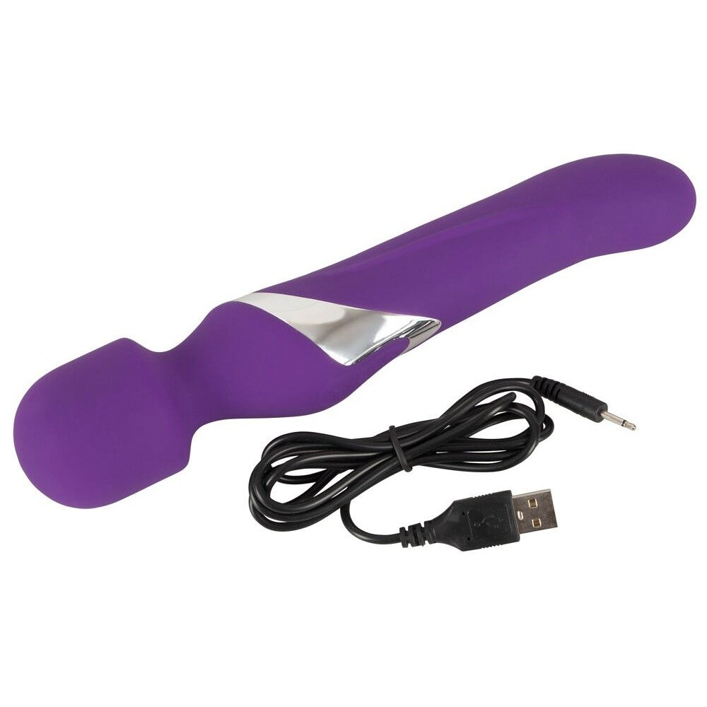 Javida Double Vibrator with Rotating Pearls and Wand Massager