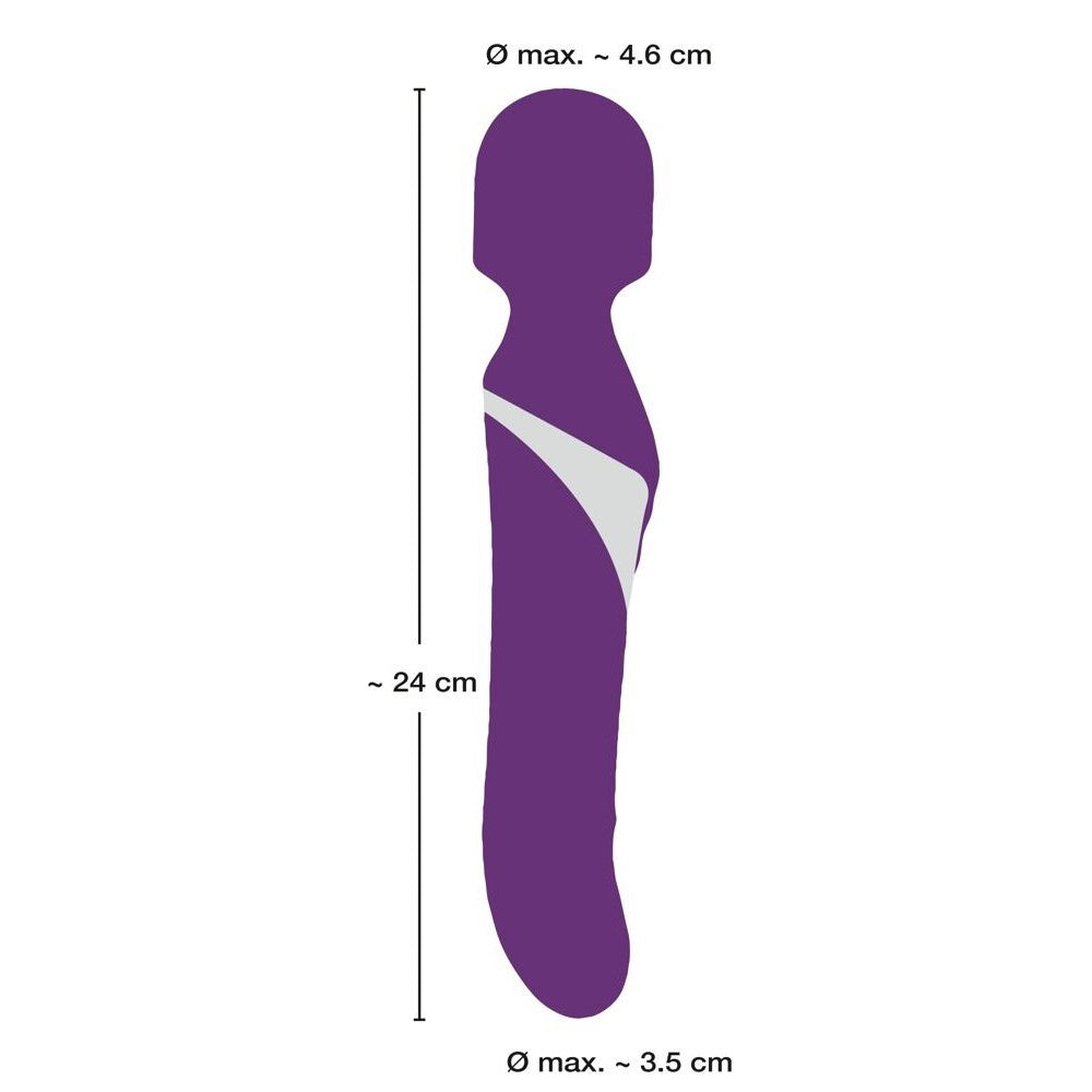 Javida Double Vibrator with Rotating Pearls and Wand Massager