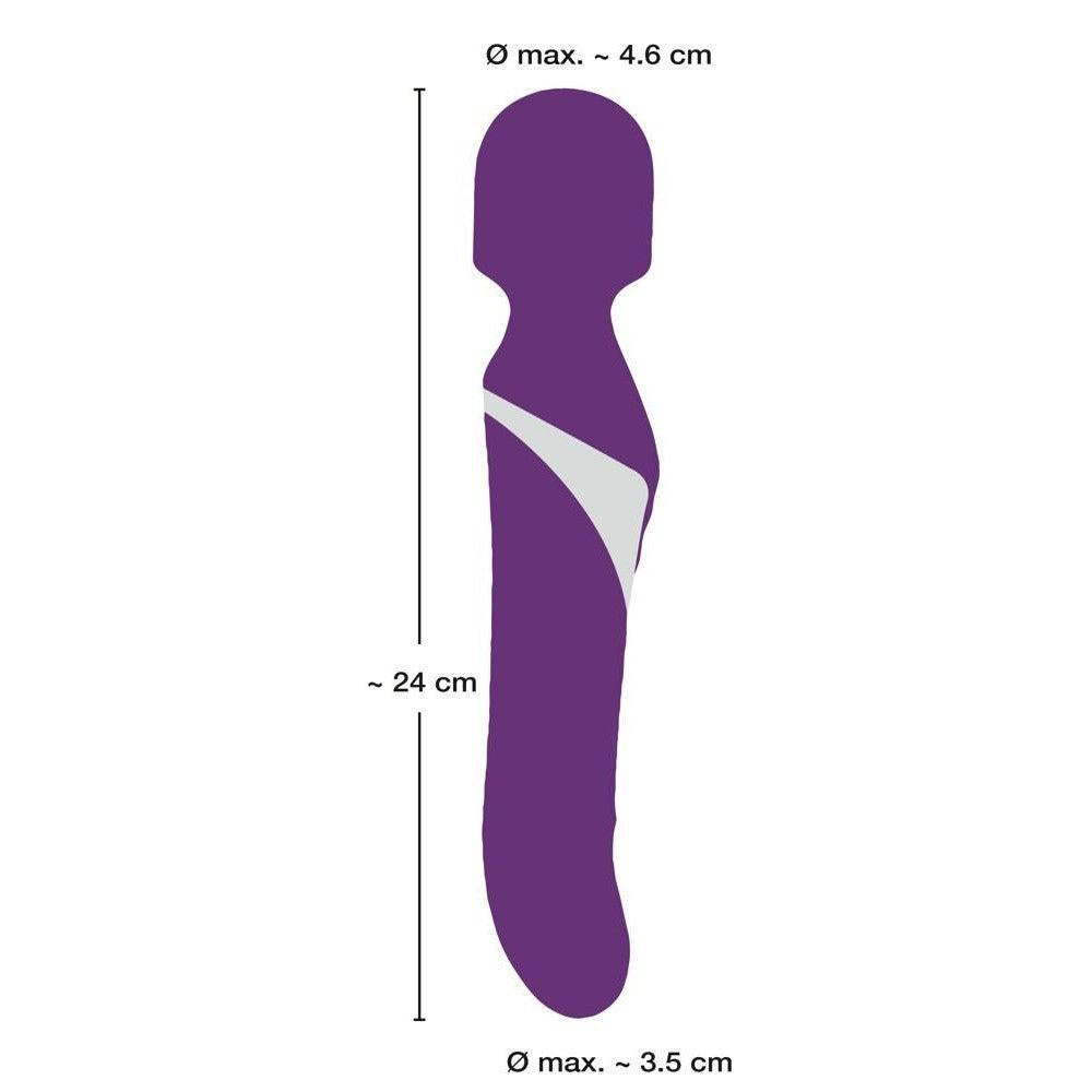 Javida Double Vibrator with Rotating Pearls and Wand Massager