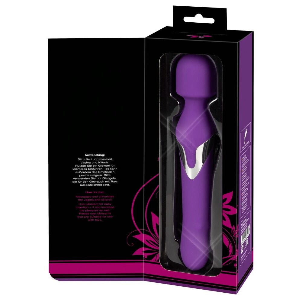 Javida Double Vibrator with Rotating Pearls and Wand Massager
