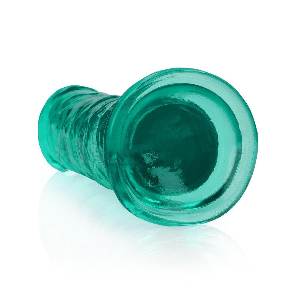 Jelly Dildo Real Rock Crystal Clear 7" Turquoise