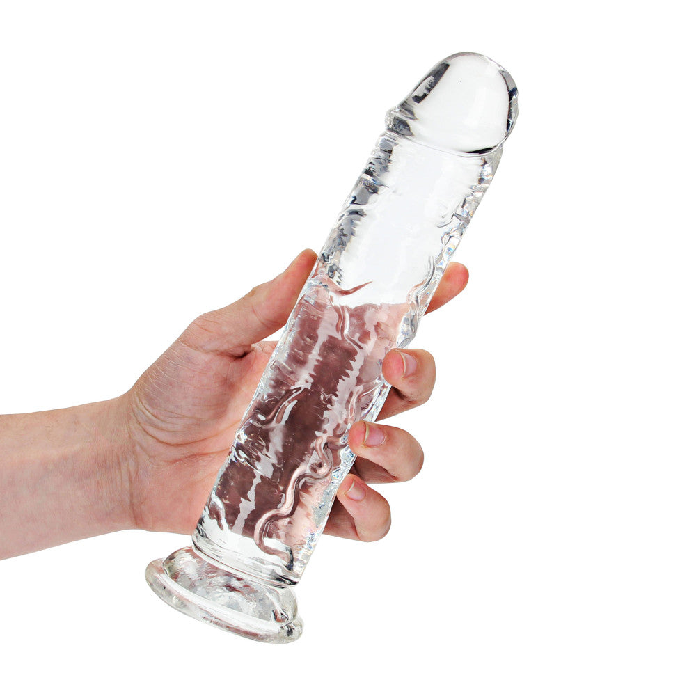 Jelly Dildo Real Rock Crystal Clear 9" transparent