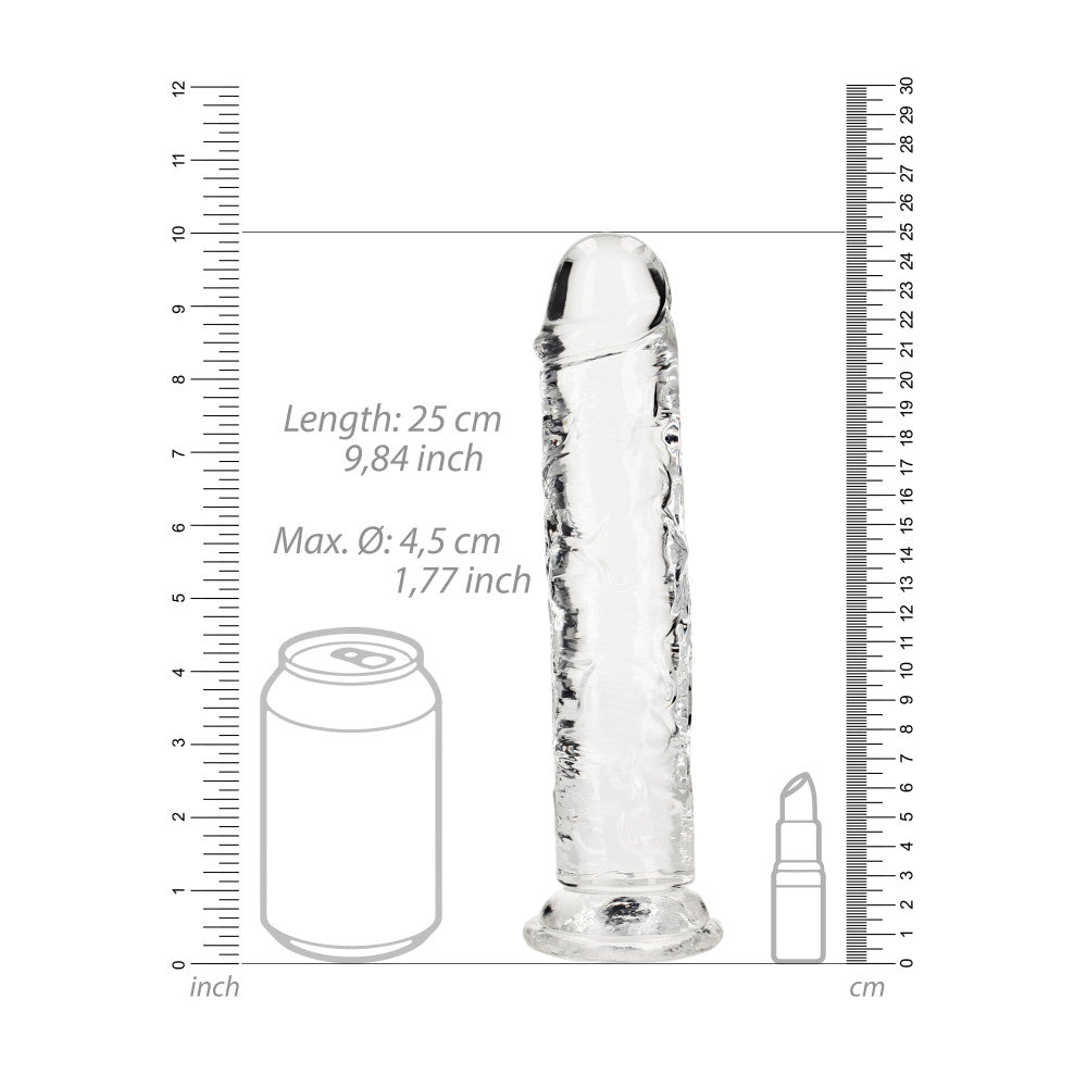 Jelly Dildo Real Rock Crystal Clear 9" transparent
