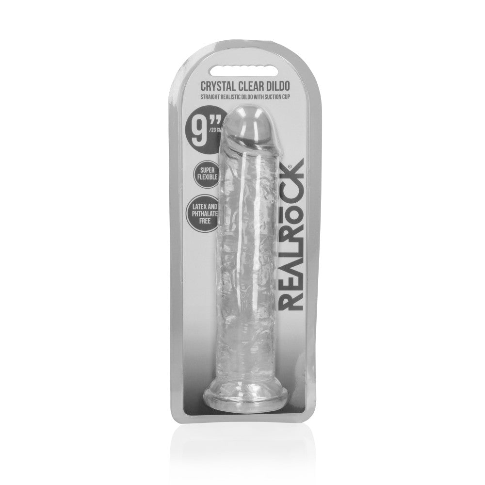 Jelly Dildo Real Rock Crystal Clear 9" transparent