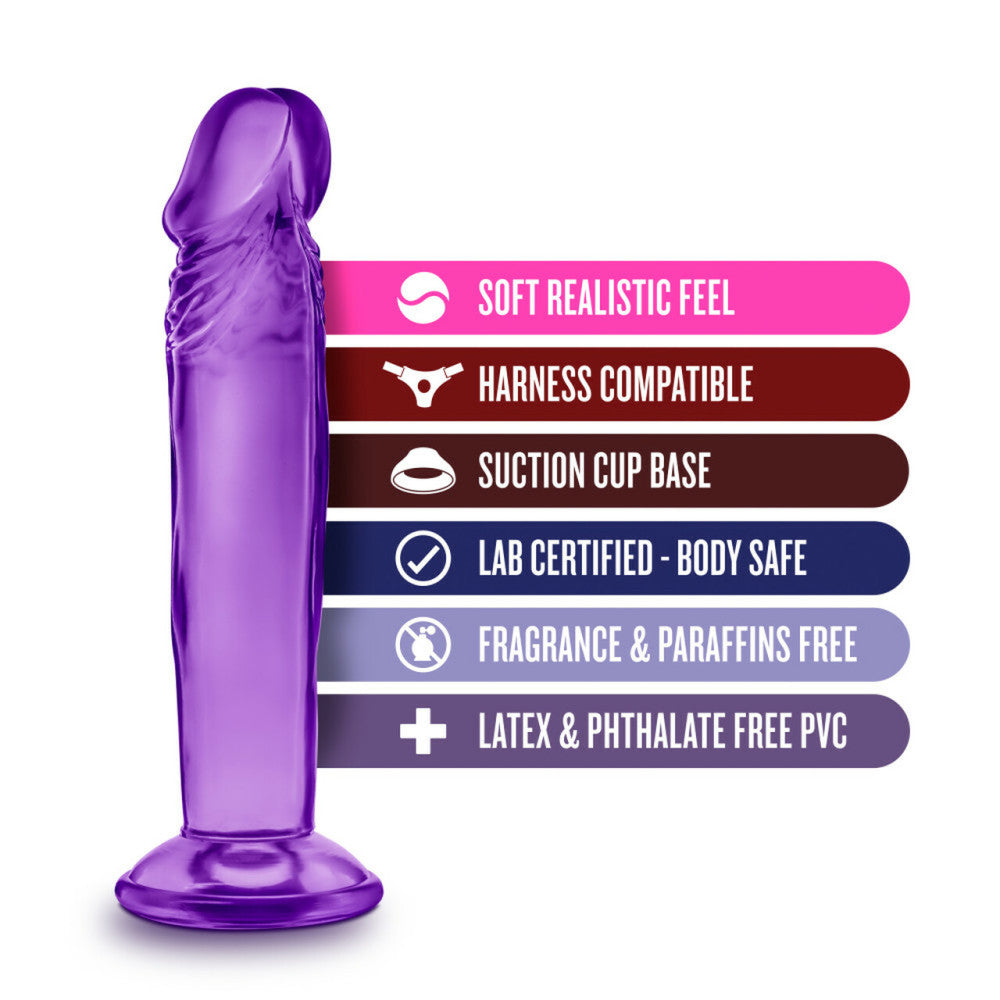 Jelly Dildo Sweet & Small 6" Purple