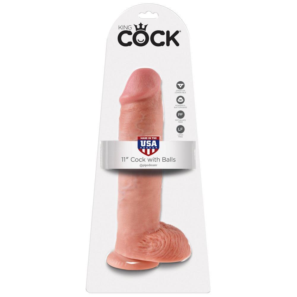King 11'' Large Realistic Testicle Dildo