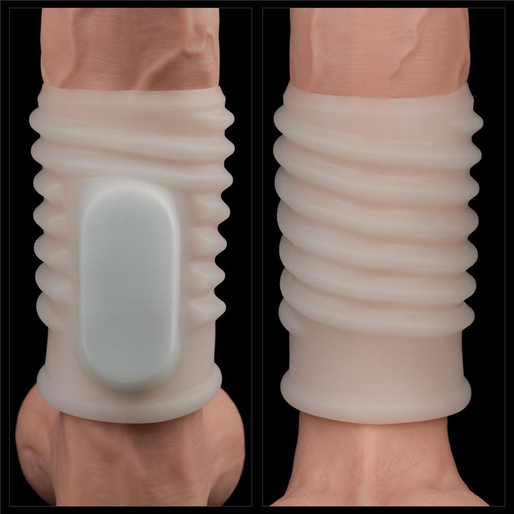 Knights Ring Spiral Ribbed Vibrating Penis Sleeve