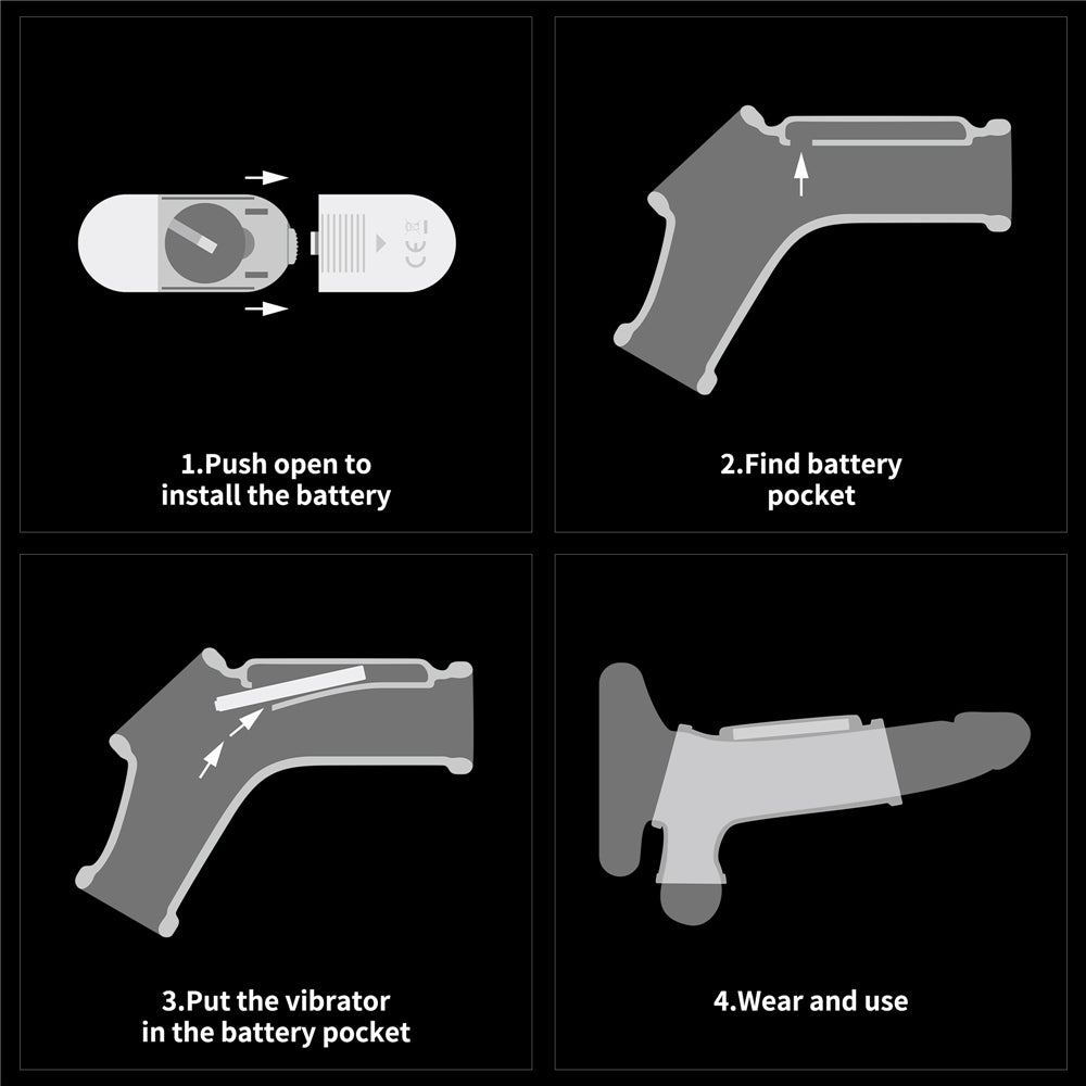 Knights Ring Wave Vibrating Penis Enlarger with Testicle Clip