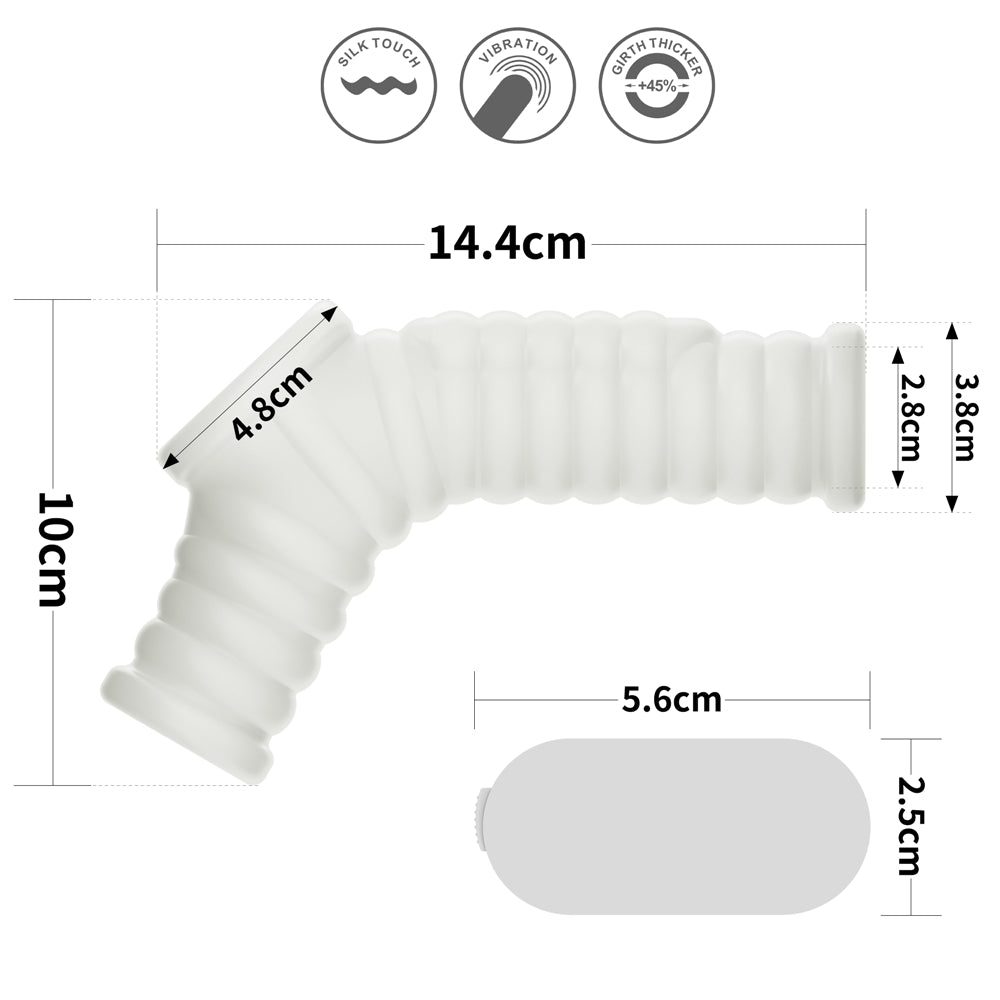 Knights Ring Wave Vibrating Penis Enlarger with Testicle Clip