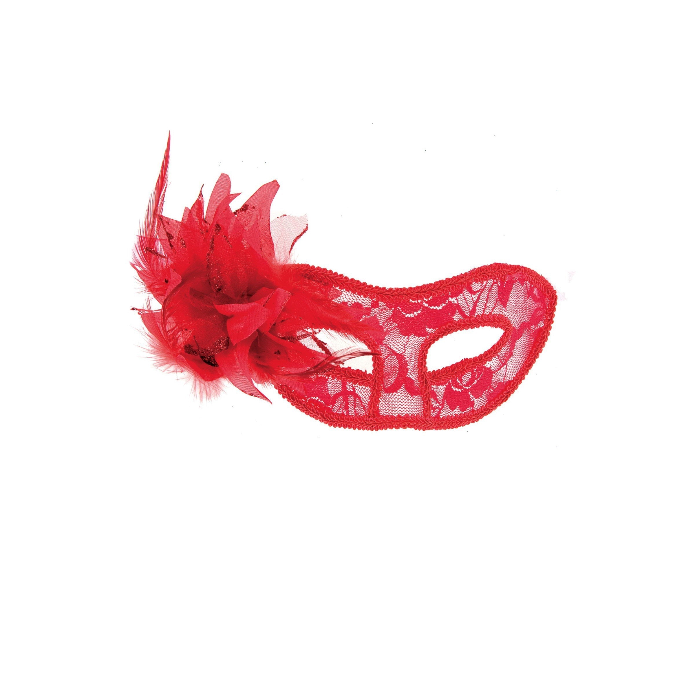 Lace Erotic Mask Traviata Red