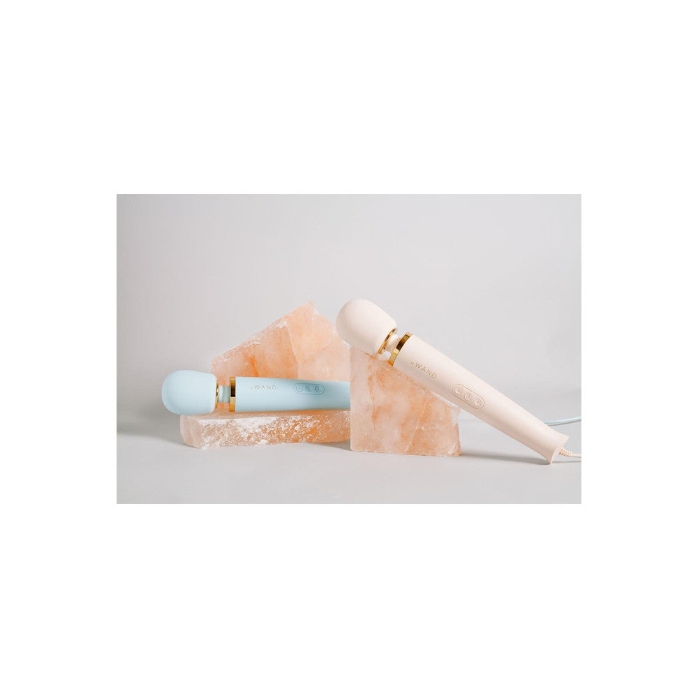 Large Powerful Le Wand Massager with Adapters Cream Colour