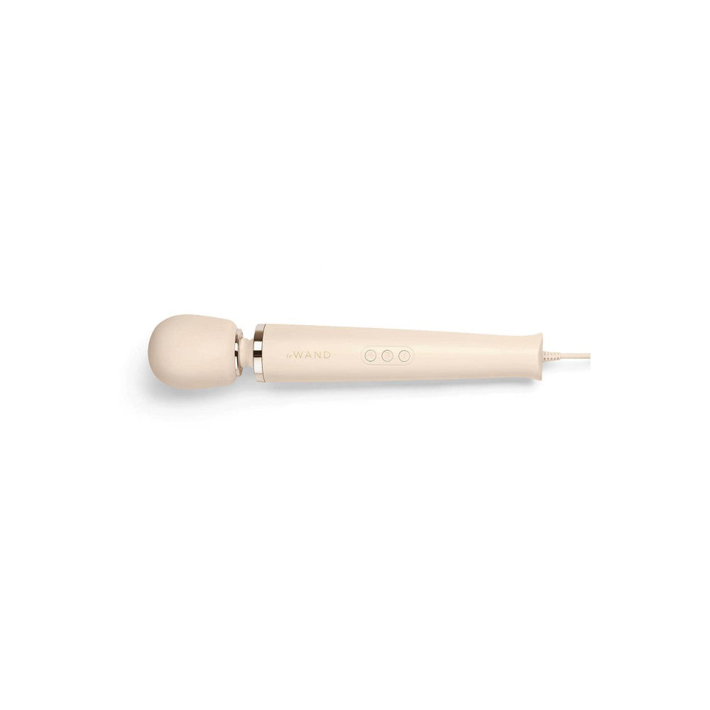 Large Powerful Le Wand Massager with Adapters Cream Colour