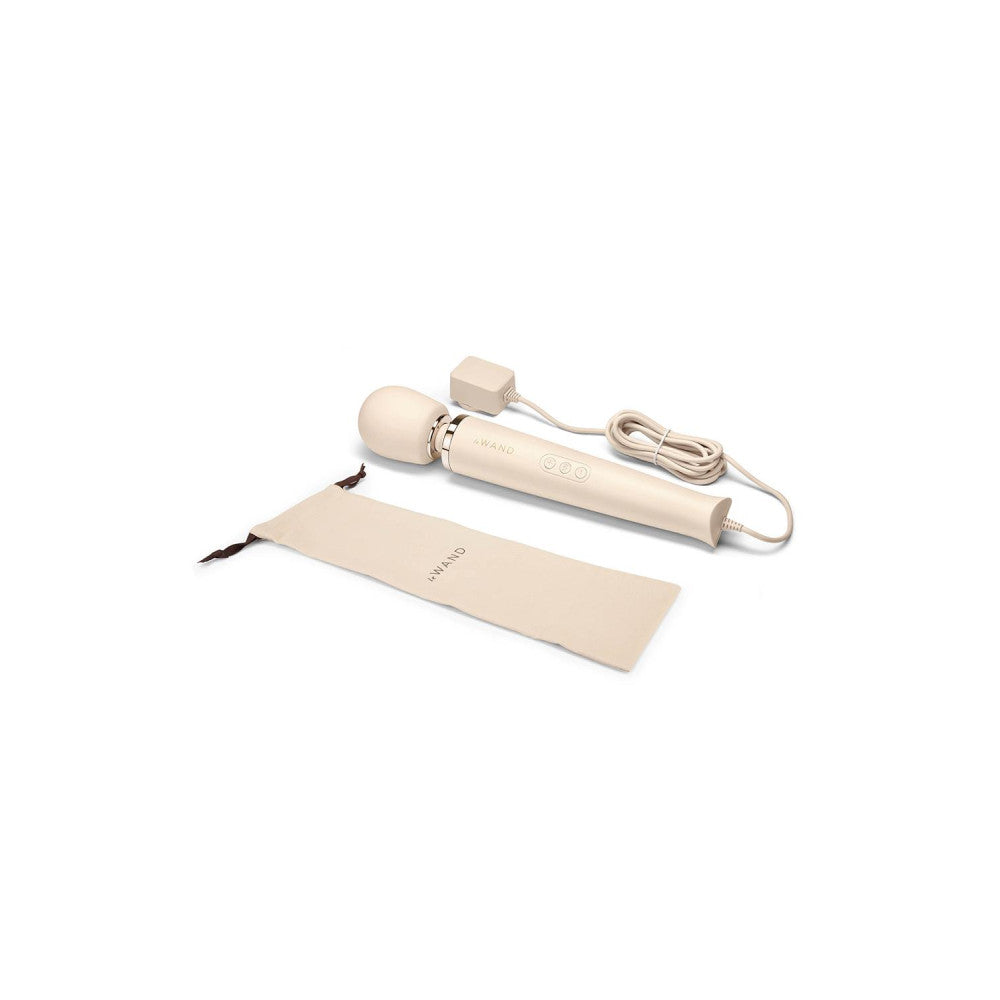 Large Powerful Le Wand Massager with Adapters Cream Colour