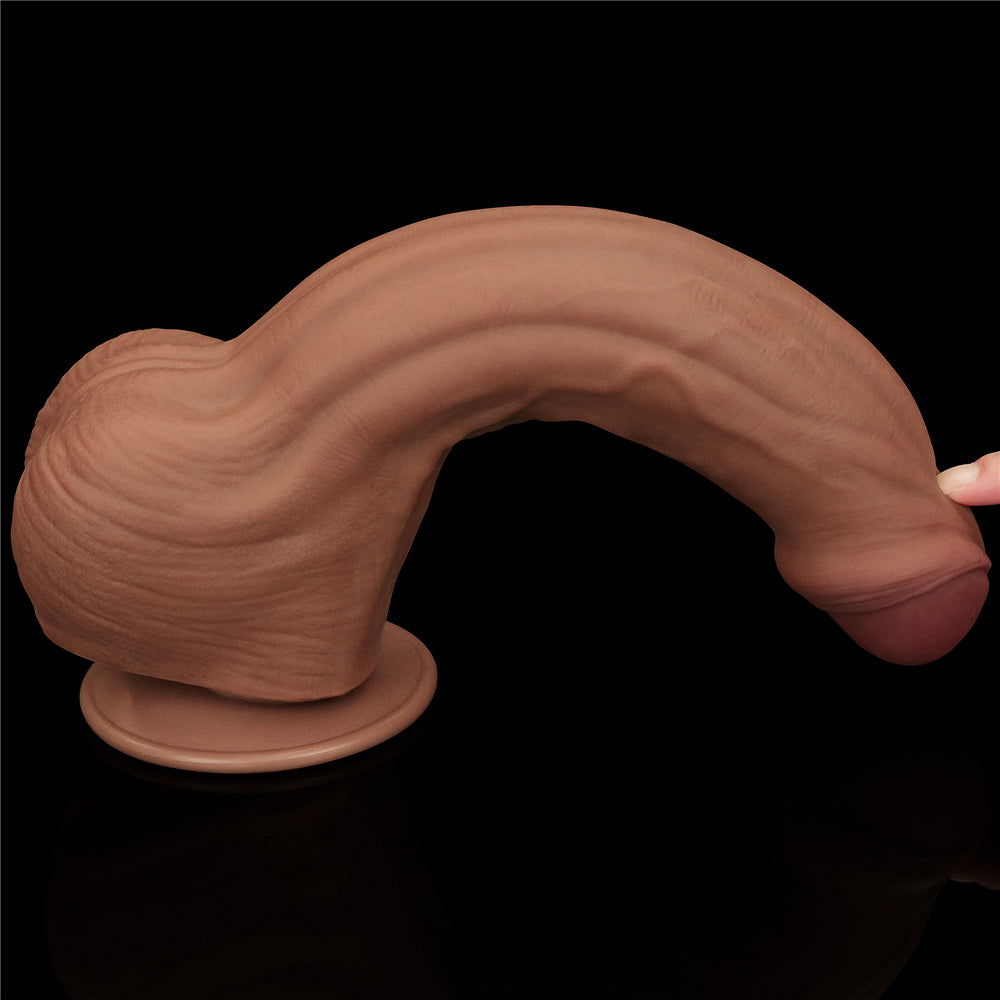 Large Realistic Dildo with Vacuum Attachment Sliding Skin Dong 11.5"