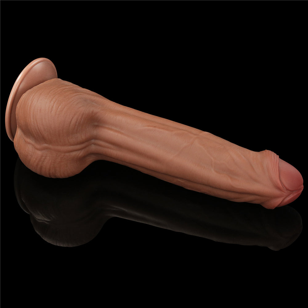 Large Realistic Dildo with Vacuum Attachment Sliding Skin Dong 11.5"