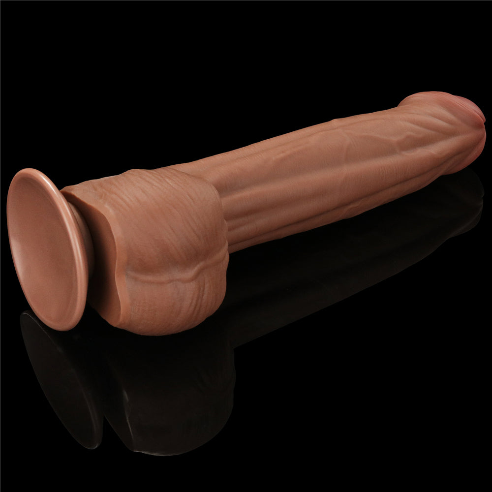 Large Realistic Dildo with Vacuum Attachment Sliding Skin Dong 11.5"