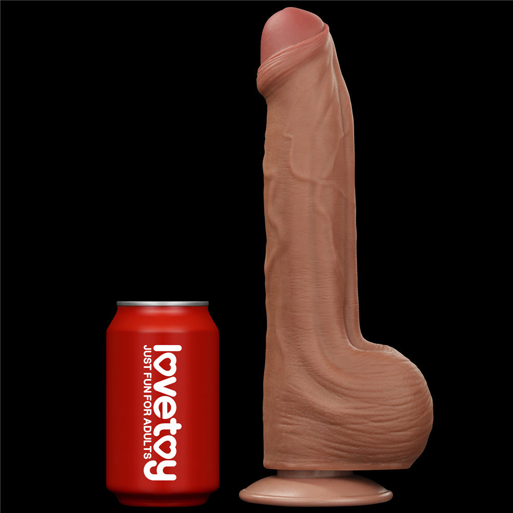 Large Realistic Dildo with Vacuum Attachment Sliding Skin Dong 11.5"
