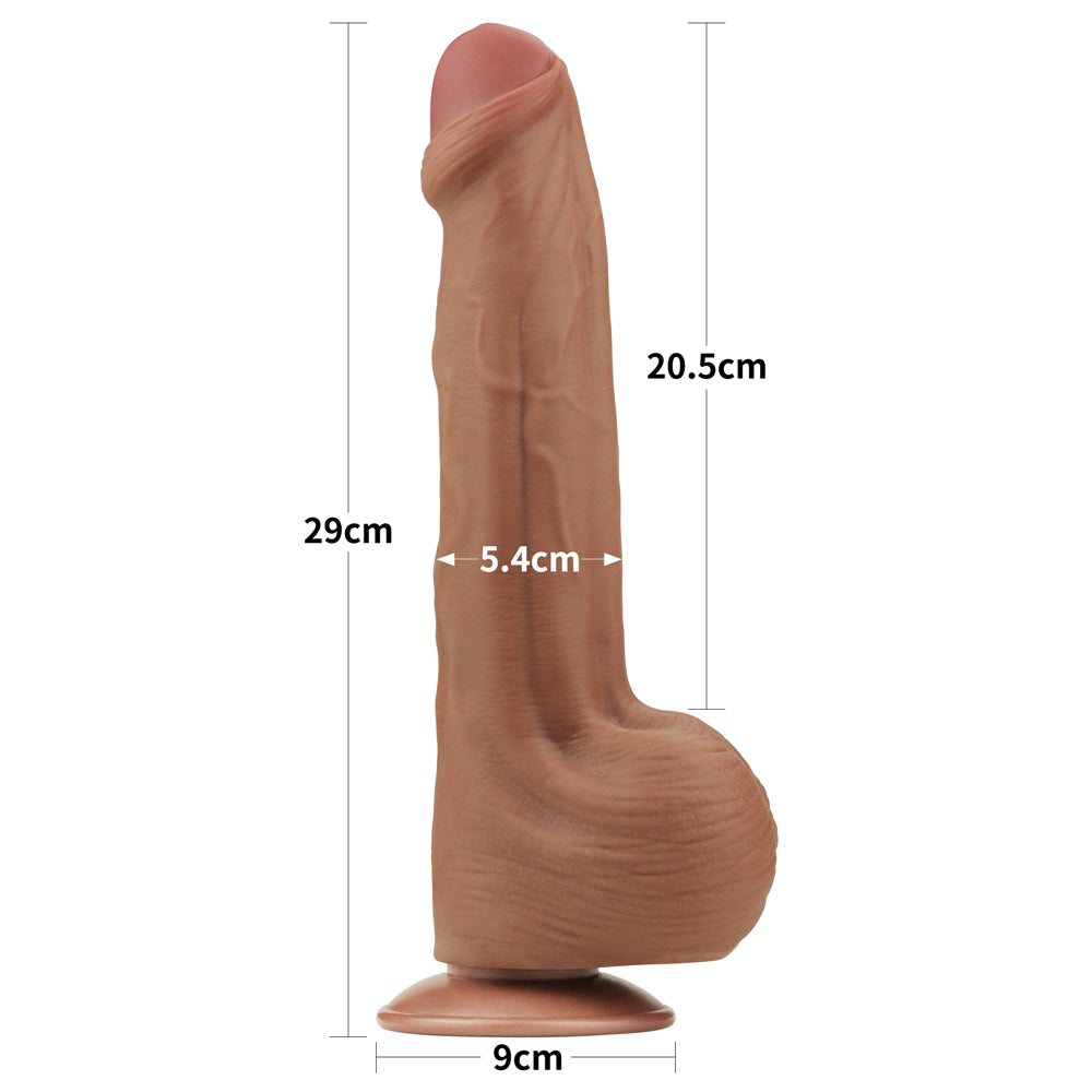 Large Realistic Dildo with Vacuum Attachment Sliding Skin Dong 11.5"