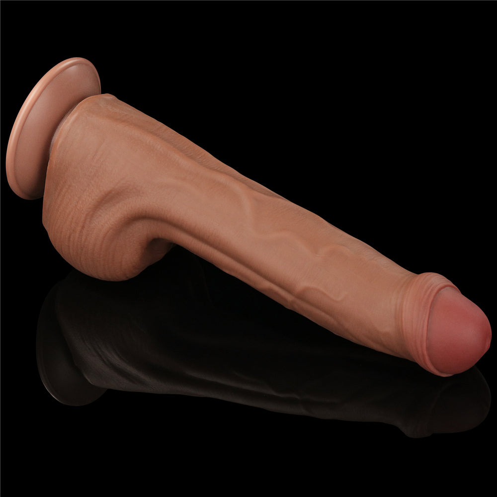 Large Realistic Dildo with Vacuum Attachment Sliding Skin Dong 11.5"