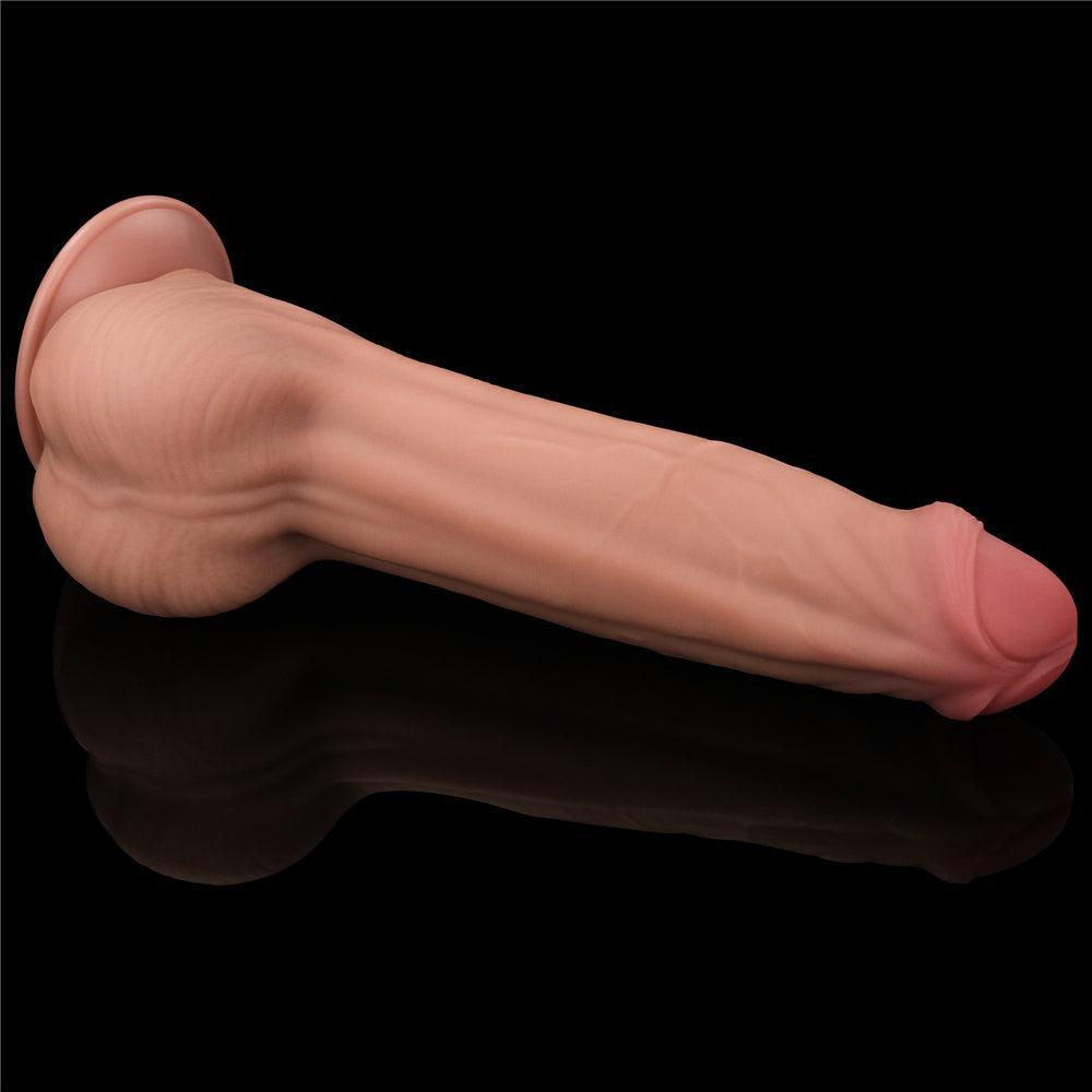 Realistic Dual Layer Sliding Skin Dildo 11.5"