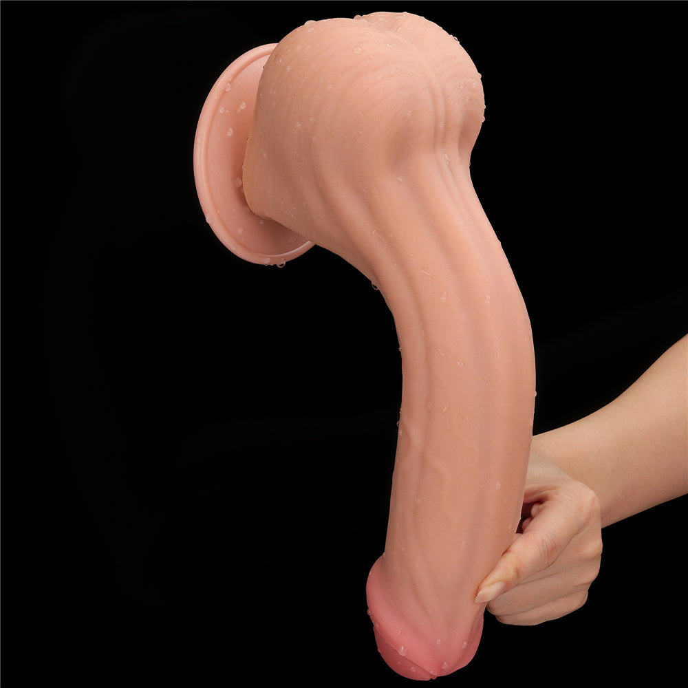 Large Realistic Double Layer Sliding-Skin Dong 11.5" Dildo