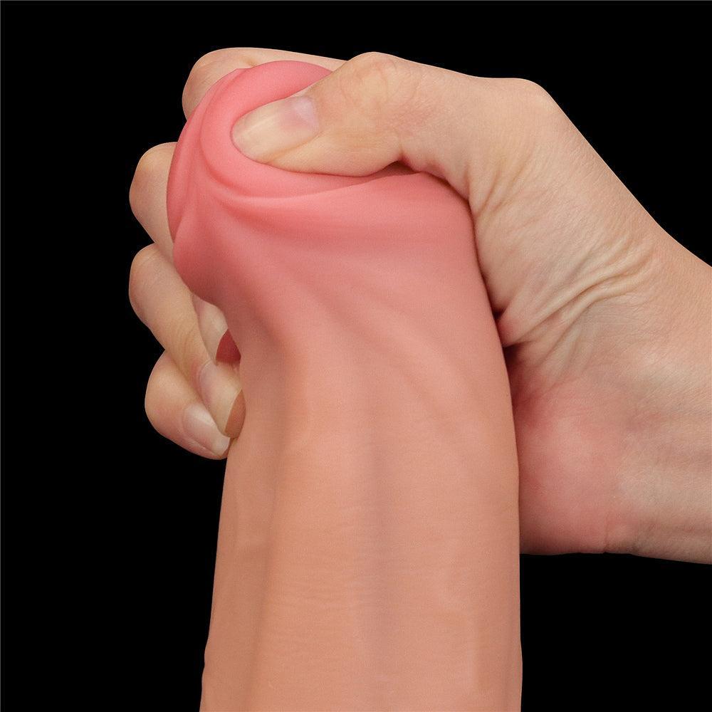 Realistic Dual Layer Sliding Skin Dildo 11.5"