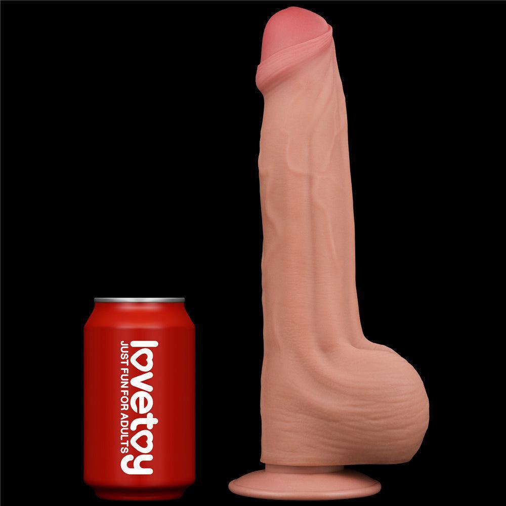 Realistic Dual Layer Sliding Skin Dildo 11.5"