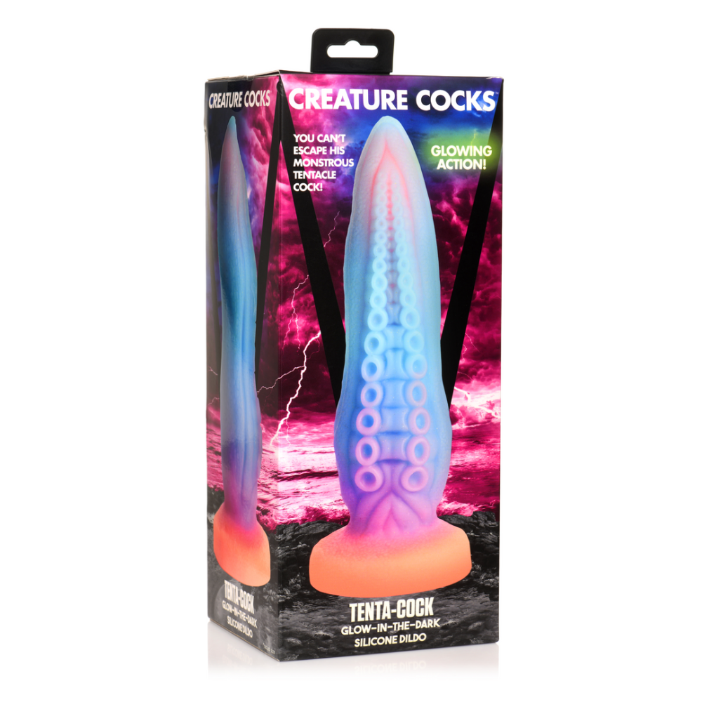 Large Silicone Glow in the Dark Dildo - Tenta-Cock Tentacle