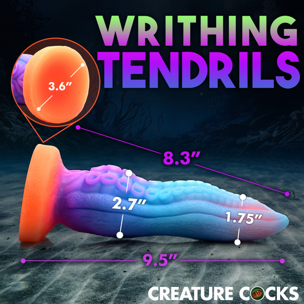 Large Silicone Glow in the Dark Dildo - Tenta-Cock Tentacle