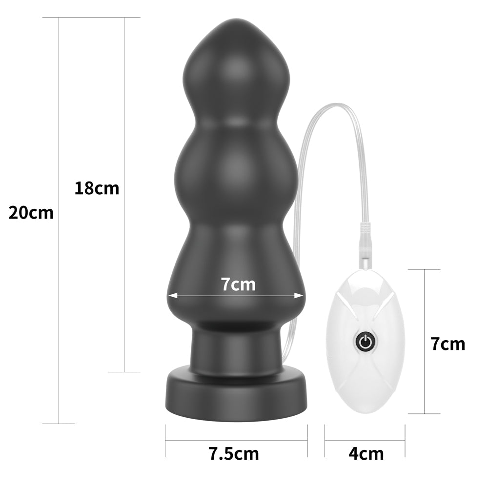 Large Vibrating Butt Plug Anal Rigger 7.8"