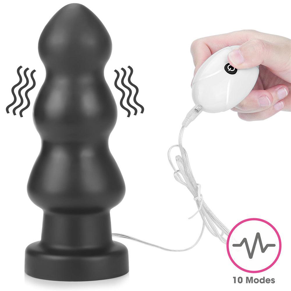 Anal Rigger King Size Vibrating Butt Plug 7.8"